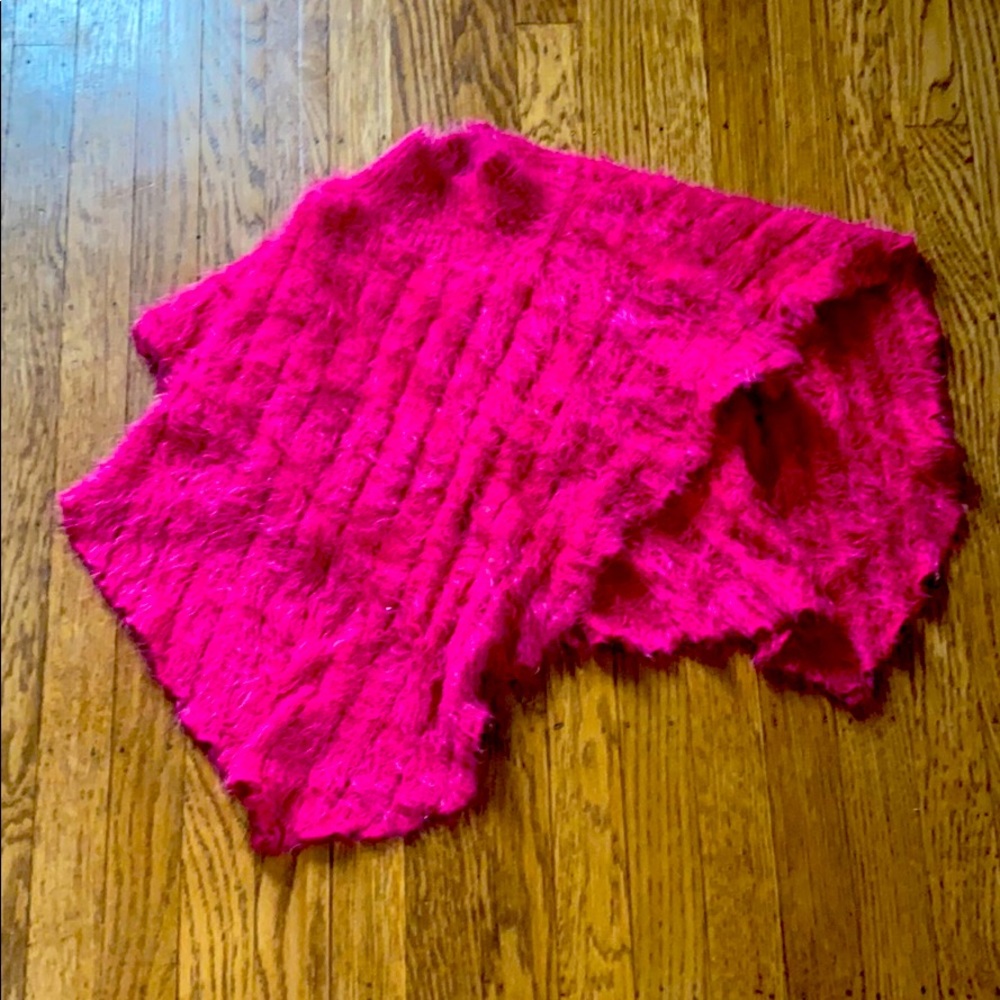 Hot pink ultra soft cape